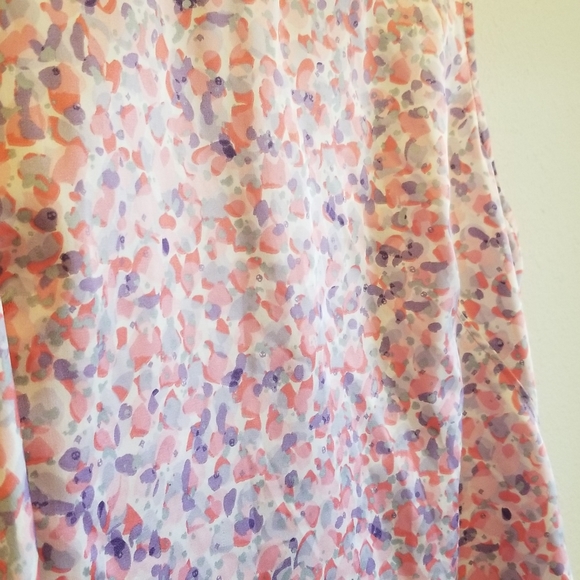 Ann Taylor Coral Lavender Floral Tank Women's sz M - Picture 4 of 4